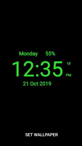 Digital Clock Live Wallpaper screenshot 1