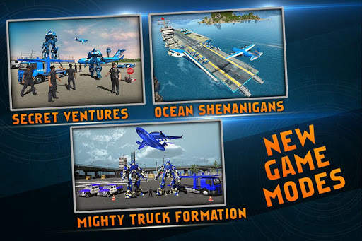 Police Robot Car Transporter screenshot 1