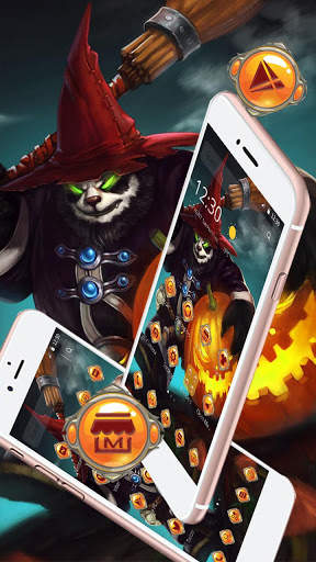 Halloween Panda Master Pumpkin Theme screenshot 3