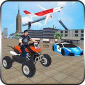 US Cargo Plane Transport Police Quad Bike Game icon