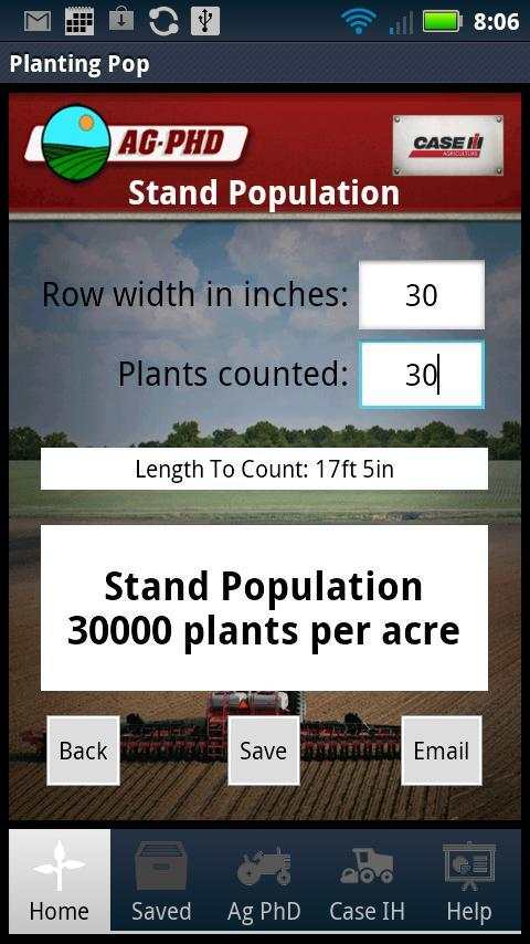 Planting Population Calculator screenshot 2