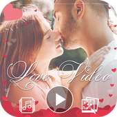 Love video maker with music, Valentine video maker logo