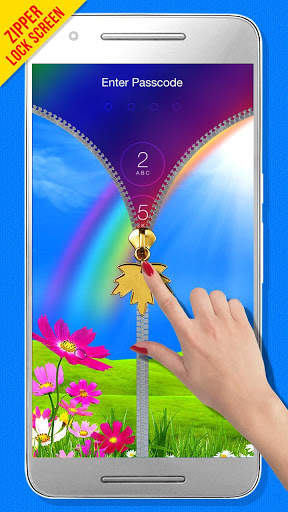 Rainbow Zipper Lock Screen screenshot 1