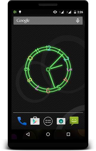 Neon Clock Live Wallpaper screenshot 2
