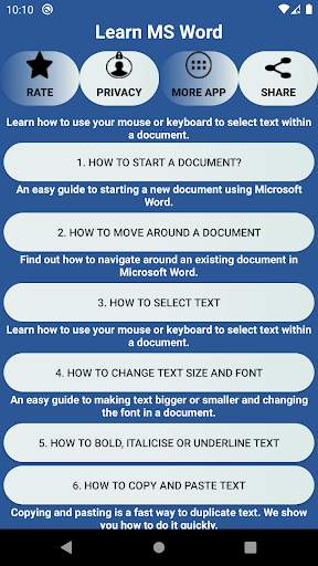 Learn MS Word - (Offline) screenshot 2