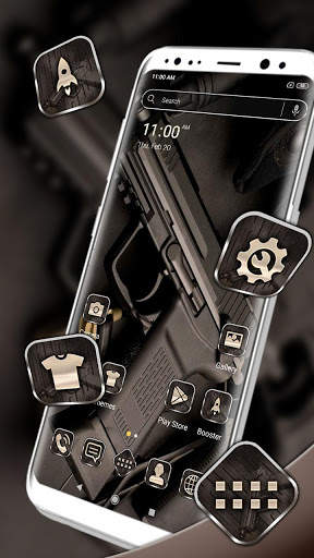 Cool Gun Launcher Theme screenshot 1