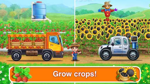 Tractor, car: kids farm games screenshot 3