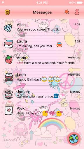 Pink Pop Emoji Keyboard Wallpaper स्क्रीनशॉट 4