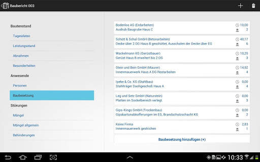 Bauskript Bautagebuch App screenshot 11