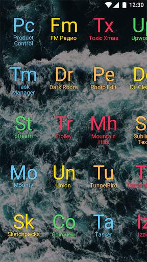Periodic table launcher—minimalistic text home app screenshot 2
