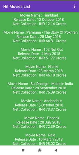 Bollywood Movies Box Office 5 تصوير الشاشة