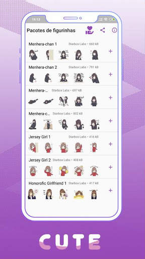 Figurinhas fofas (Cute Girls Stickers) WhatsApp screenshot 1