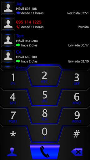 THEME DARKCITY BLUE EXDIALER screenshot 1