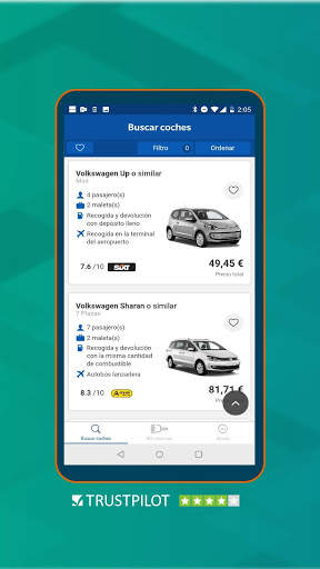 Aplicación de alquiler de coche Argus Car Hire screenshot 2