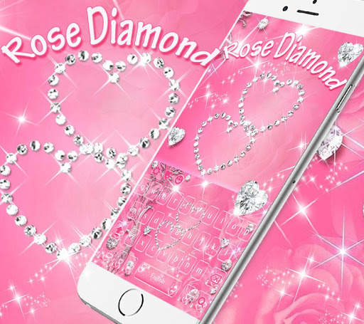 Rose diamond keyboard theme screenshot 1