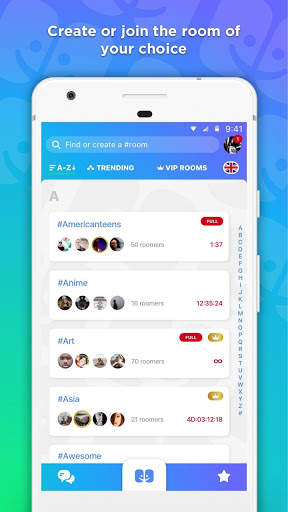 Roomco: chat rooms, date, fun screenshot 1