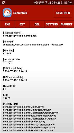 App Extractor, Analytics screenshot 2