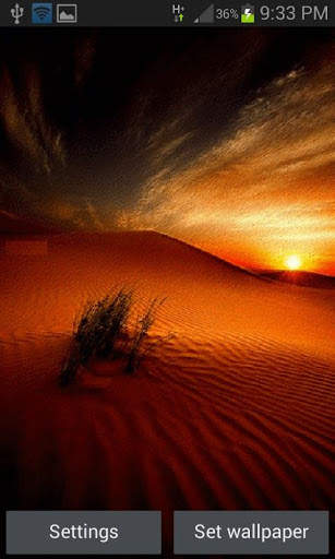 Desert Sunset Live Wallpaper screenshot 1