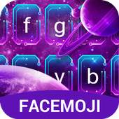 Purple Galaxy Emoji Keyboard for Android v1.0
