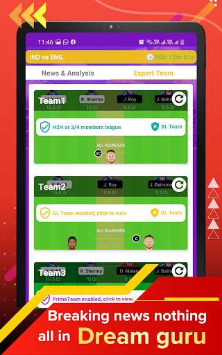 DreamGuru - H2H SL GL Winning  screenshot 11