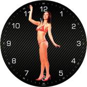 Sexy Girl Analog Clock Widget 1.0