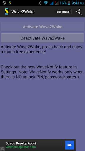 Wave2Wake - With WaveNotify screenshot 1
