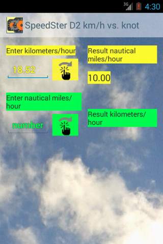 km/h vs. knot SpeedSter D2 2 تصوير الشاشة
