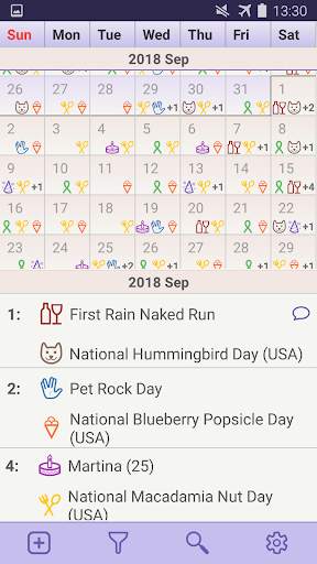 Celebrate! - Fun celebrations calendar скриншот 1