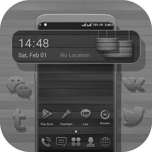 Wooden Graphite Launcher Theme 2.1.1