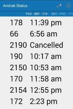 Status for Amtrak screenshot 1