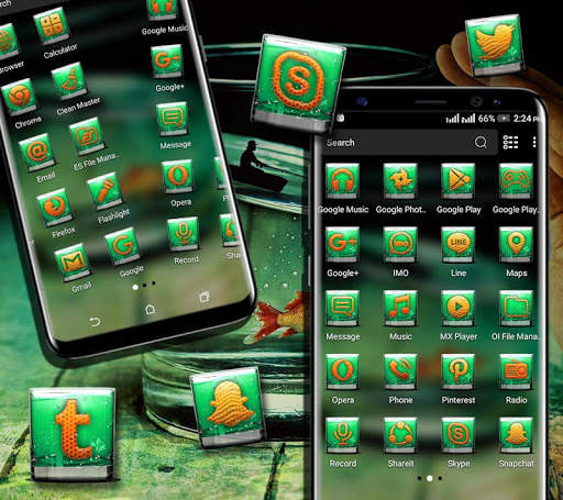 Glass Fisherman Launcher Theme screenshot 1