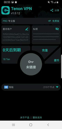 Tenon VPN screenshot 2