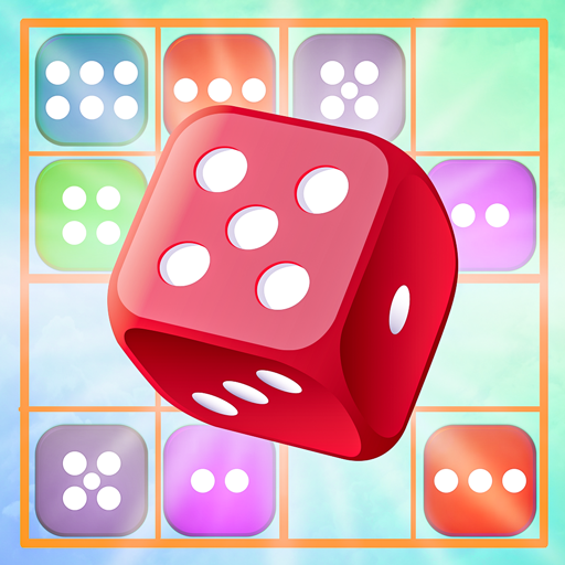 Permainan puzzle dadu menggabungkan sihir icon