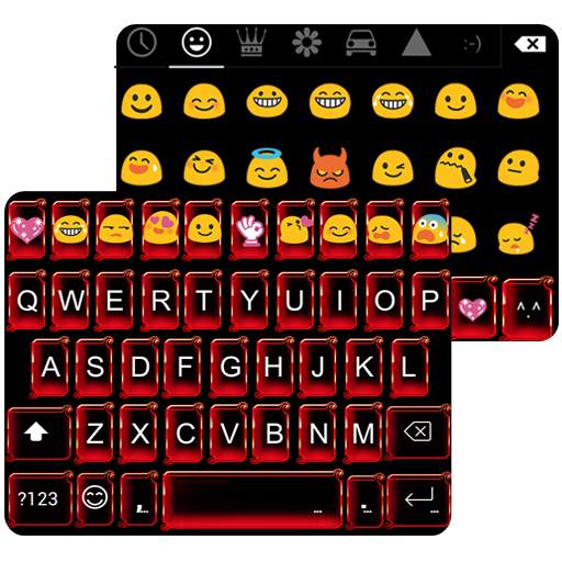 Red Snake Emoji Keyboard Theme 1.1.5