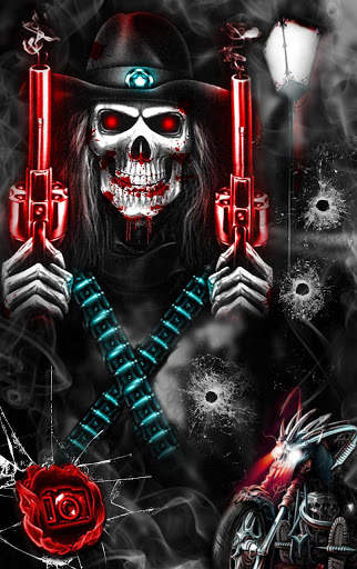 Skull Cowboy Launcher Theme Live HD Wallpapers screenshot 3