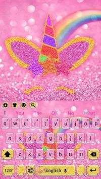 Shiny Unicorn Keyboard Theme screenshot 4