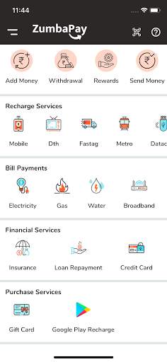 ZumbaPay - Recharges, Pay bills & Money Transfer screenshot 2