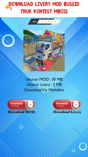 Mod Bussid Truk Kontes screenshot 3