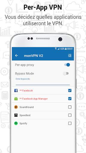 monVPN V2 - le VPN pour Android en français screenshot 5