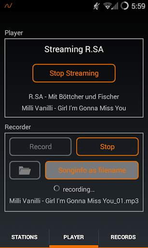 MR Recorder - Radio Streaming screenshot 1