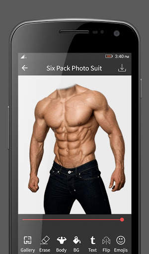 Man Six Pack Photo Suit screenshot 1
