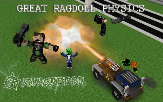 Legend Strike Armageddon Pixel Car 3D Gun Zombie screenshot 1