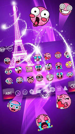 Magical Pink Paris Keyboard Theme screenshot 3