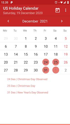 US Holiday Calendar скриншот 4