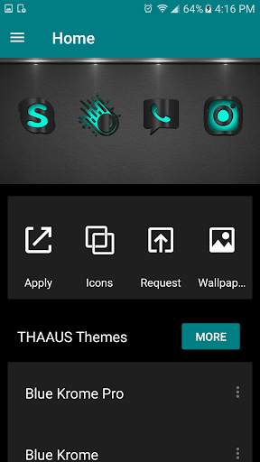 Akila cyan Next Launcher theme screenshot 5