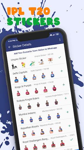 IPL 2020  - Stickers for Whatsapp screenshot 4