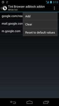 Tint Browser Adblock addon screenshot 1