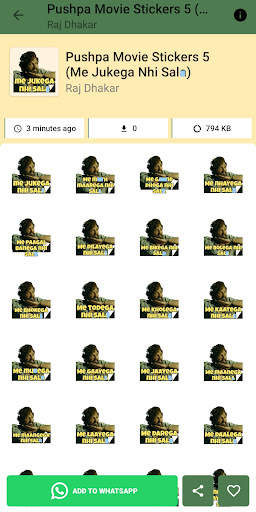 Pushpa Stickers For WhatsApp screenshot 4