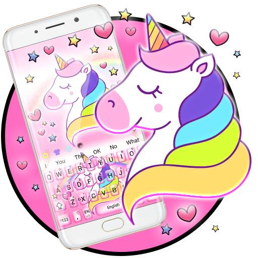 Lovely Cute Unicorn Keyboard Theme 10001003