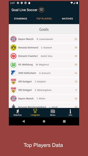 Goal Live Soccer : All Leagues screenshot 2